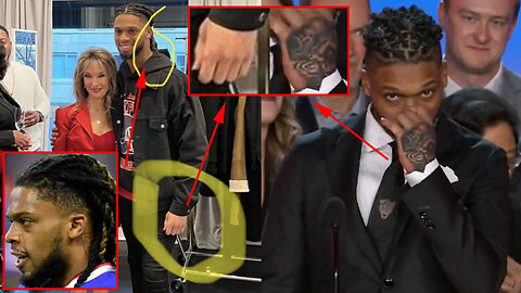 Damar Hamlin's clone at NFL Honors show with the Correct Color Hand and Tattoos this time 🙄🎭💉💀