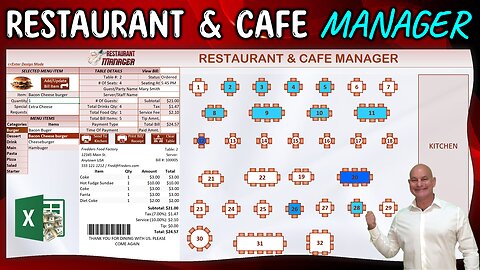 How To Create A Restaurant & Cafe Manager Application In Excel + FREE Download