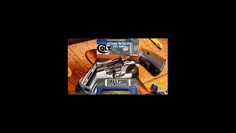 Colt “Python” Revolver 3” barrel, 357 magnum stainless steel, wood grip, 6 rd capacity