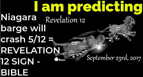 I am predicting: Niagara barge will crash May 12 = REVELATION 12 SIGN - BIBLE