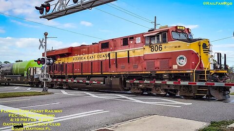 Florida East Coast Railway Report from South Daytona Florida Feb. 4 & 5 2023 #railfanrob