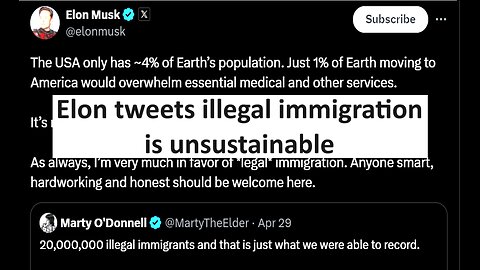 Elon on illegal immigration being unsustainable, gets mixed responses