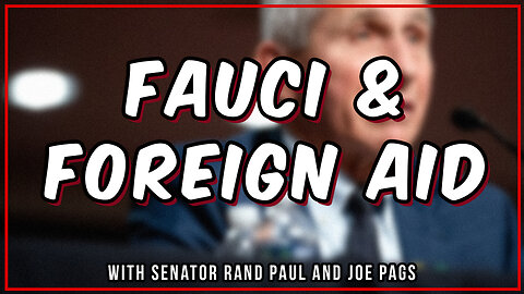 Sen Rand Paul with a Huge Revelation About Our Money Heading Overseas