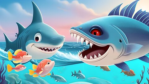 Bedtime Stories for Kids | The Shark and the three Fish Story.