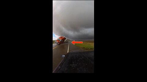 A Semi Almost Crushes Truck!