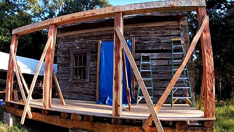 Porch Beams, Gilliam Log Cabin (Pt 3)