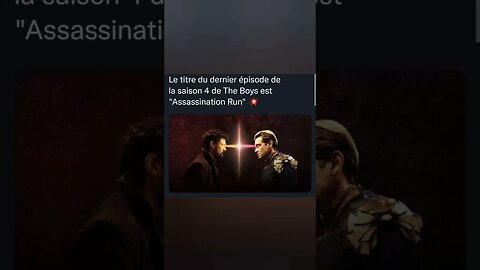 Le titre du dernier épisode de la saison 4 de The Boys est "Assassination Run" 💥