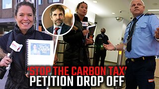 UNBELIEVABLE: Security locks the door on 'Stop the Carbon Tax' petition