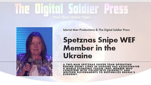 Russian Spetznas Snipe WEF Member In The Ukraine - 5/3/24..