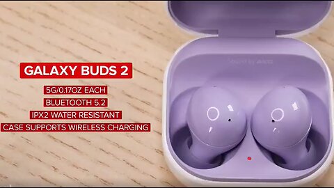 SAMSUNG GALAXY BUDS 2 TRUE WIRELESS EARBUDS NOISE CANCELLING AMBIENT SOUND BLUETOOTH LIGHTWEIGHT COM