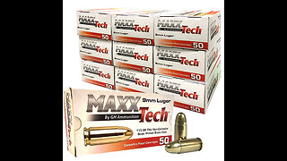 MAXXTech 9mm 115 Grain Full Metal Jacket 500 Round Case #0007