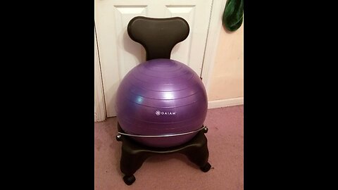 Gaiam Classic Balance Ball Chair – Exercise Stability Yoga Ball Premium Ergonomic Chair for Hom...