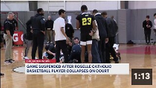 High School basketball player collapses during game 😵‍