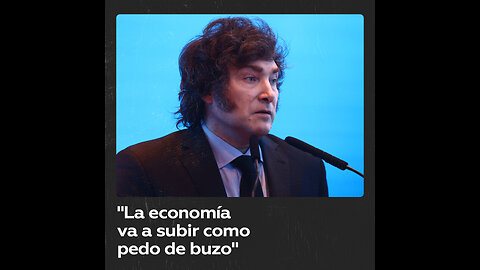 "Va a subir como pedo de buzo": Milei sobre la economía argentina