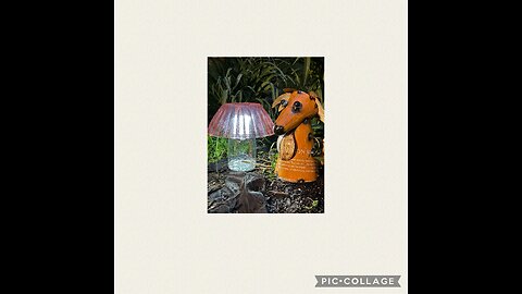 DIY garden lamp using dollar tree items