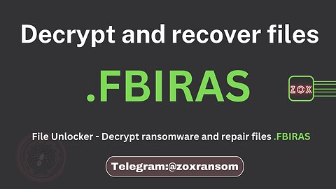 how to decrypt files and repair Ransomware files .FBIRAS