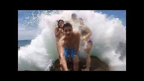 🔴People Vs. Nature Fails: Taken Out By Wave