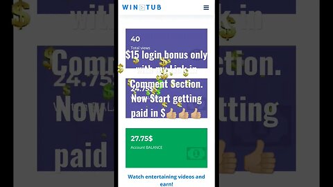 Earn in $ by watching Videos | $15 login bonus only with my link in comment section👍🏼👍🏼