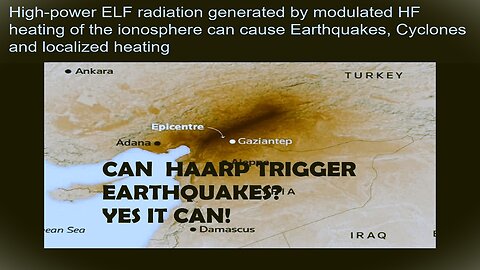 Earthquake Moved Turkey By 10 ft. Can HAARP Trigger Earthquakes?