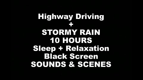 White Noise Sleep Relax Driving in the Rain