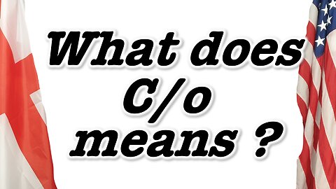 What does C/o means? #careof #knowledge #truth #markkishonchristopher