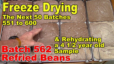 Freeze Drying - The Next 50 Batches - Batch 562 - Refried beans, 10 lbs