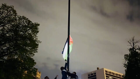 Police Rip Down 'Palestinian' Flag And Proudly Raise American One In Lib-Triggering Scene