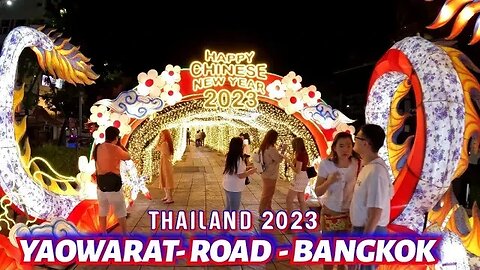 [4K] Walking Tour at Yaowarat road Bangkok after CNY 2023