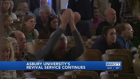 News Channel Reports on Asbury revival services as they continues