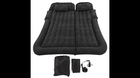 PLAMAN SUV Air Mattress Camping Bed Cushion Pillow,Inflatable Thickened Car Air Bed with Electr...