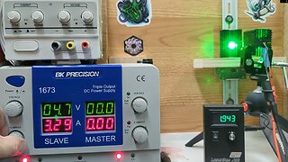 NUGM06 Laser Diode Power Test - 520nm Green - 1.9W @2.8A