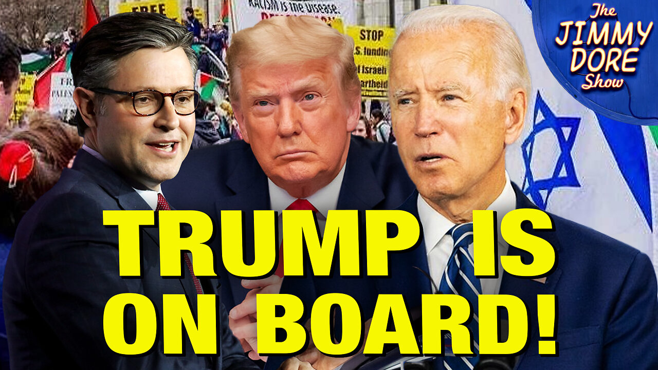 https://rumble.com/v4st42e-trump-falls-in-line-with-biden-and-mike-johnson-to-back-isrel.html