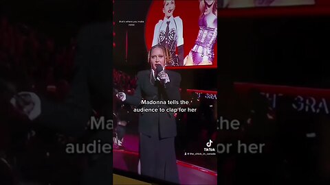 Madonna tells people to Clap for her @Grammys (funny)
