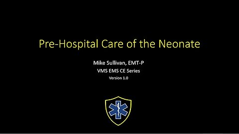 Pre-Hospital Care of the Neonate