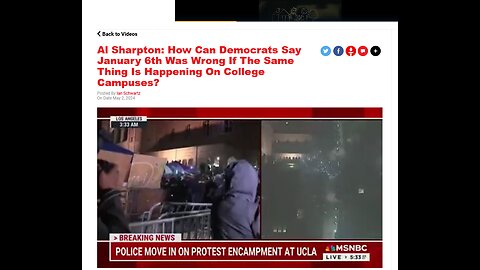 Al Sharpton: How Can Dems Say J6 Was Wrong If The Same Thing Is Happening On College Campuses?