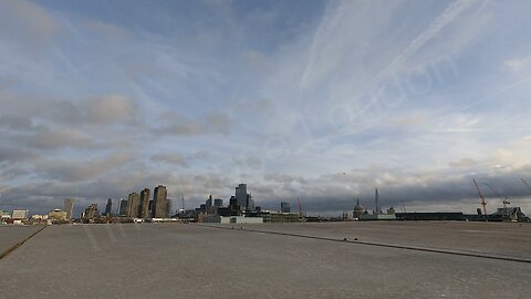 The City from Hatton Garden with rain