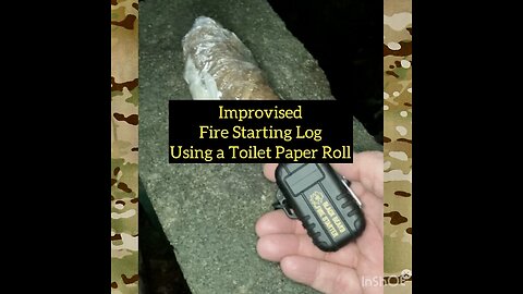 DIY improvised fire starting log with a TP Roll