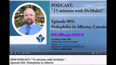 15 minutes with Dr Makis Episode 005 Pedophiles in Alberta