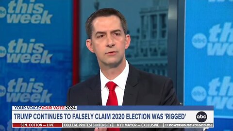 Sen Tom Cotton: In Many Ways 2020 Election Was Rigged