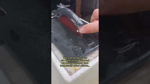 Fingers touching saw blade..