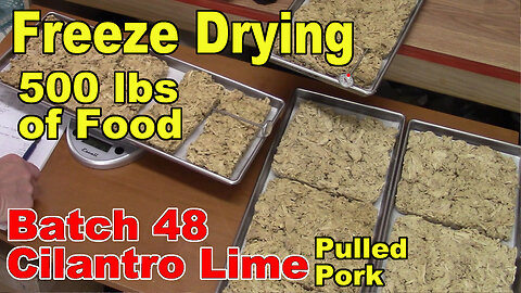 Freeze Drying Your First 500 lbs of Food - Batch 48 - Cilantro Lime Pulled Pork with Rehydrating