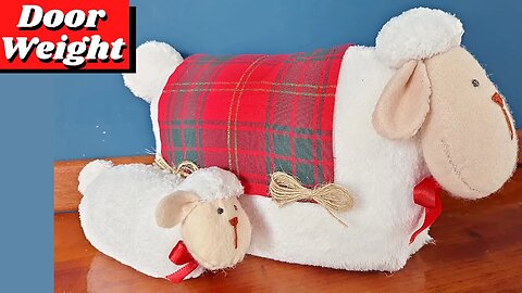 DIY - How to Make Sheep shaped door stopper: Learn how to make this fun and charming piece