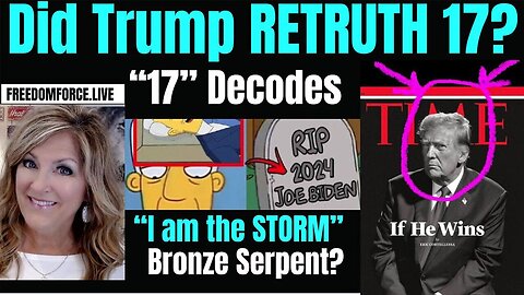 Melissa Redpill Huge Intel May 1: "Did Trump Retruth 17?? I Am the Storm"