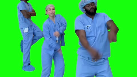 Doctors Dancing To Hide Away | Green Screen