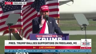 President Trump in Michigan: "On day one of my new administration, I will seal the border, stop