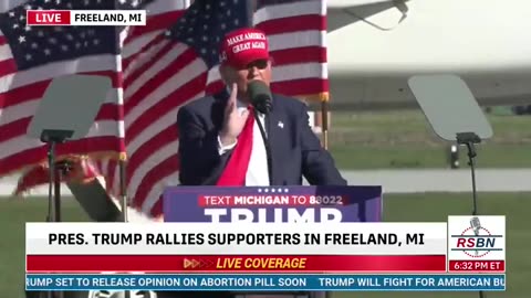 President Trump in Michigan: "On day one of my new administration, I will seal the border, stop
