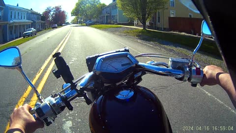 Gratz to Berrysburg Pa on a motorcycle