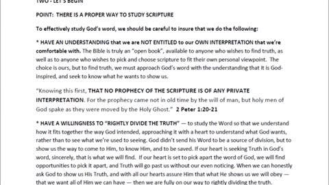 Apostolic Bible Study Video 2