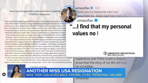 Miss Teen USA resigns, just days after Miss USA steps down ABC News
