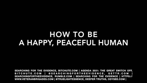 HOW TO BE A HAPPY, PEACEFUL HUMAN